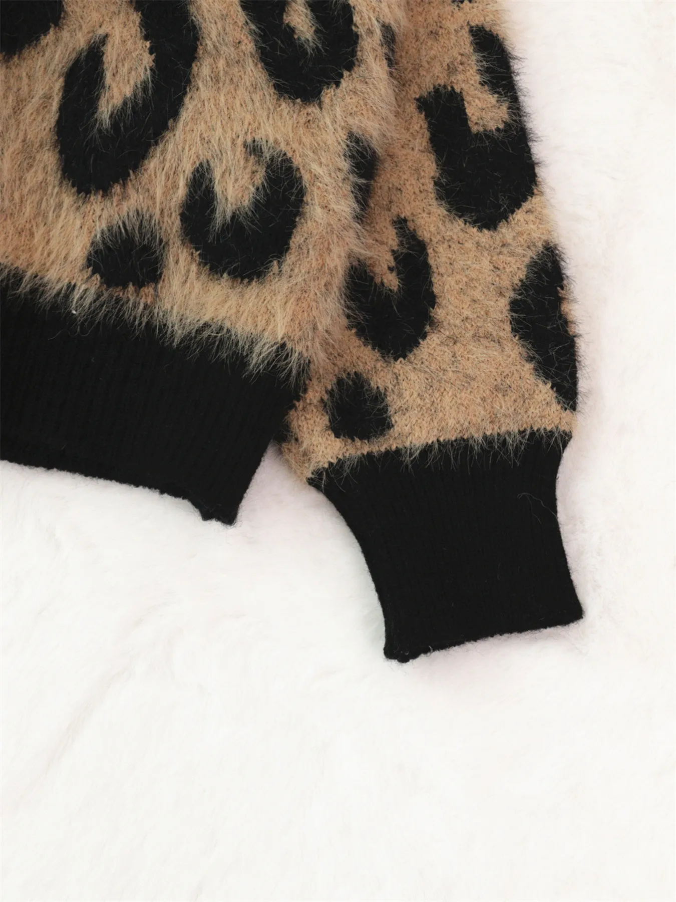 Leopard Fuzzy Button Up Cardigan - Image 9