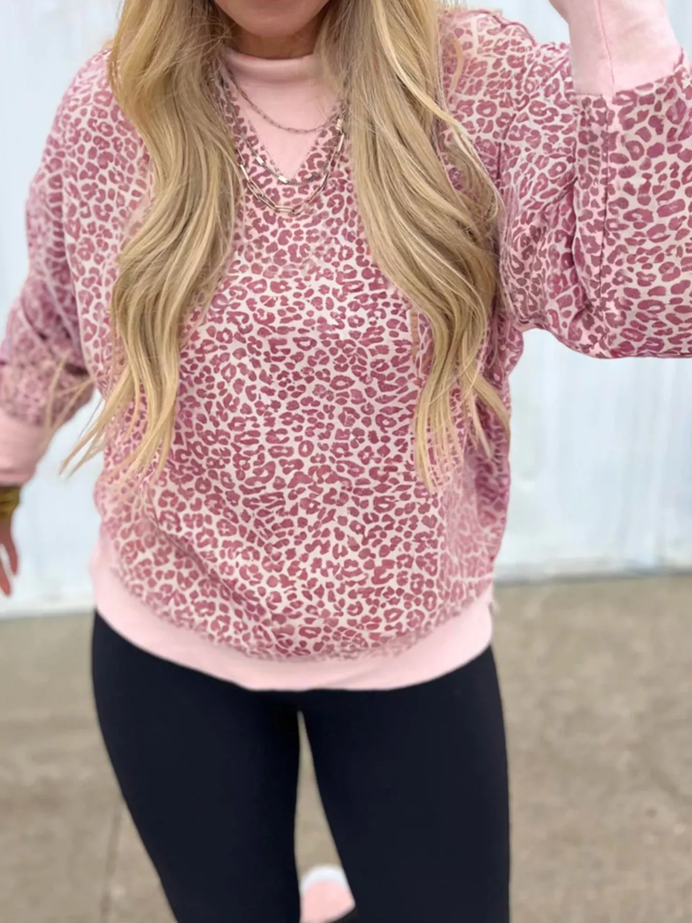 Leopard Long Sleeve Relaxed Fit Sweatshirt - Image 3