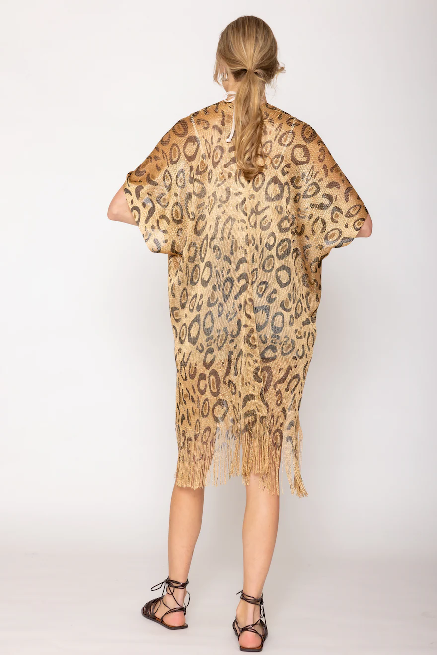 Leopard Lurex Kimono - Image 3