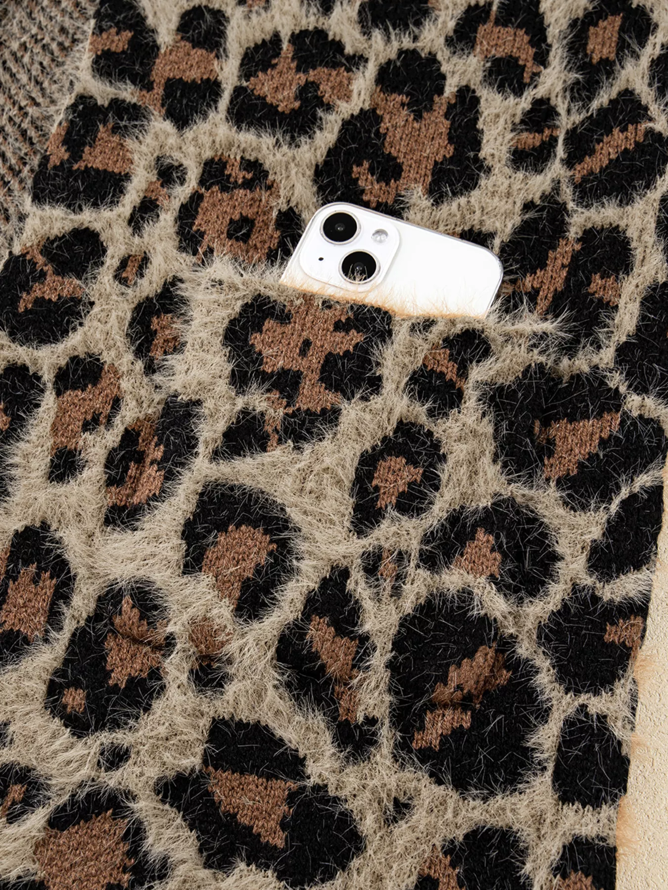 Leopard Open Casual Cardigan - Image 10