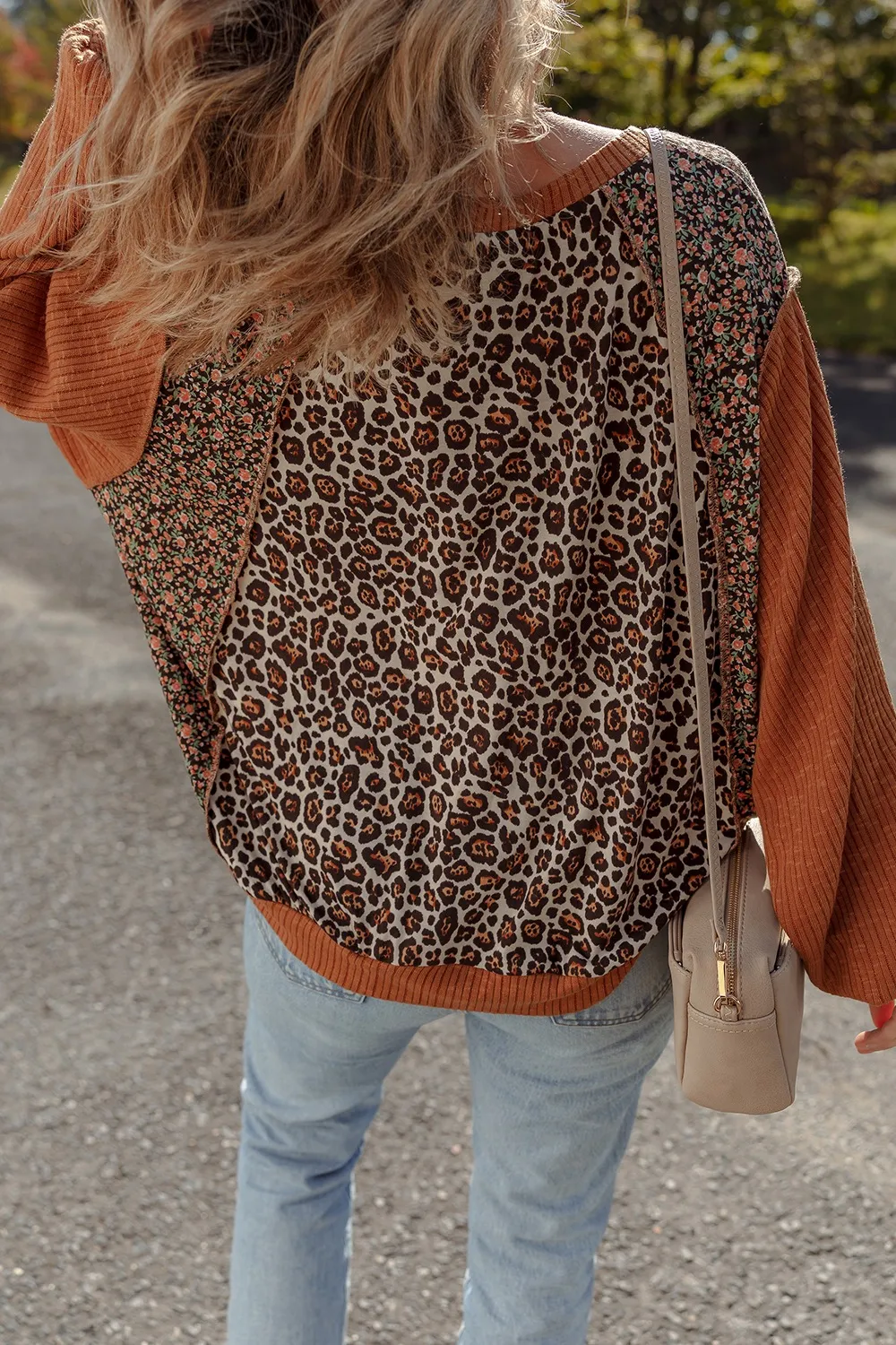 Leopard Print Long Sleeve Sweatshirt - Image 3