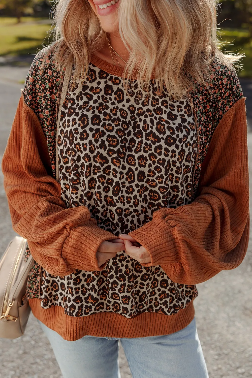 Leopard Print Long Sleeve Sweatshirt - Image 5
