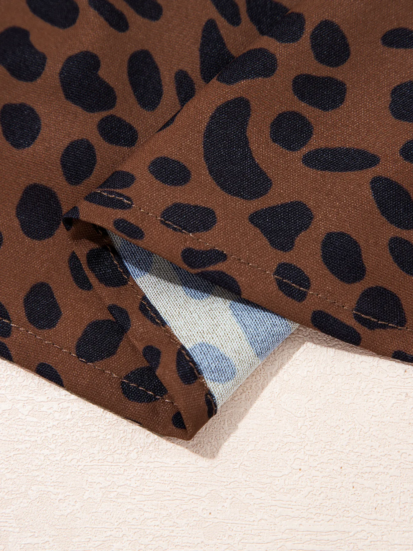 Leopard Print Ruffled Puff Sleeve Blouse - Image 7