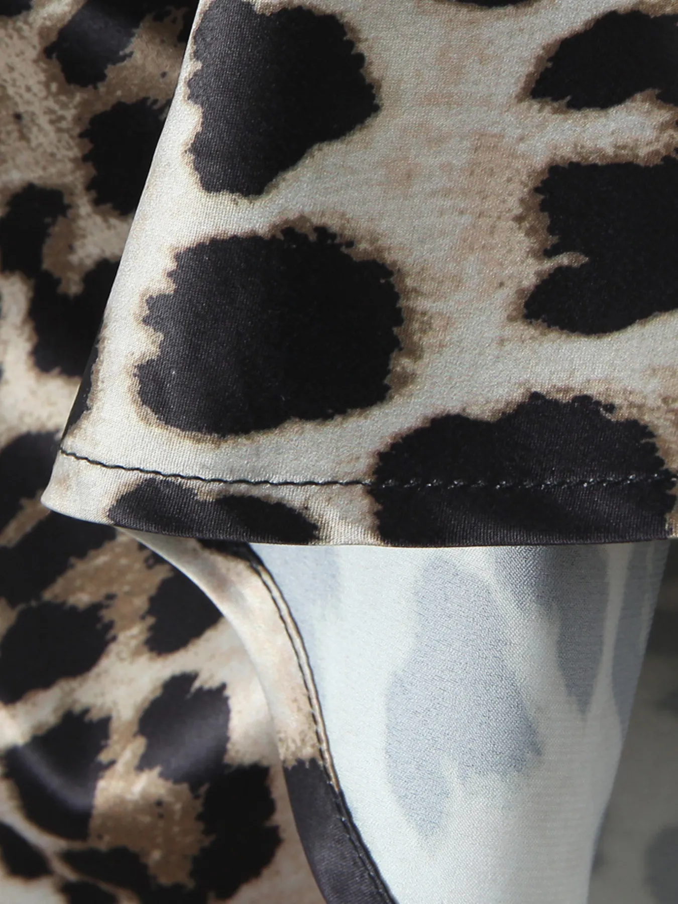Leopard Print Satin Maxi Dress - Image 13