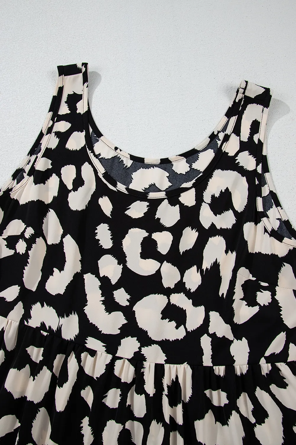 Leopard Print Sleeveless Summer Mini Dress - Image 9