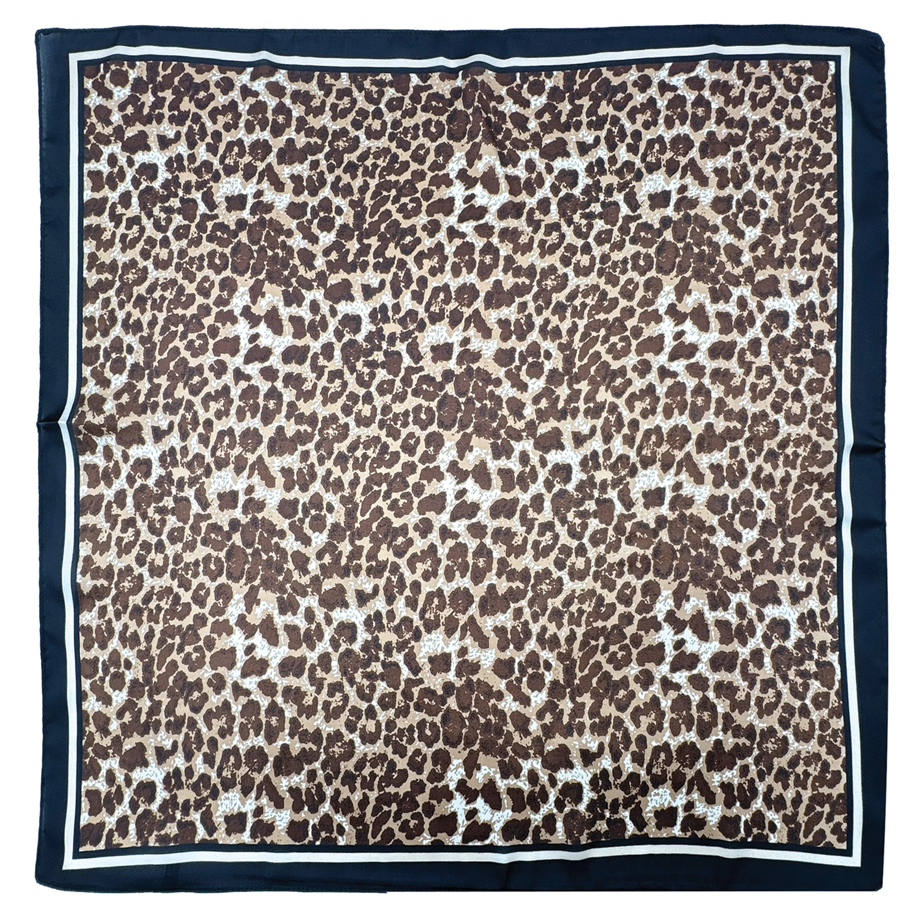 Leopard Print Square Scarf - Image 4
