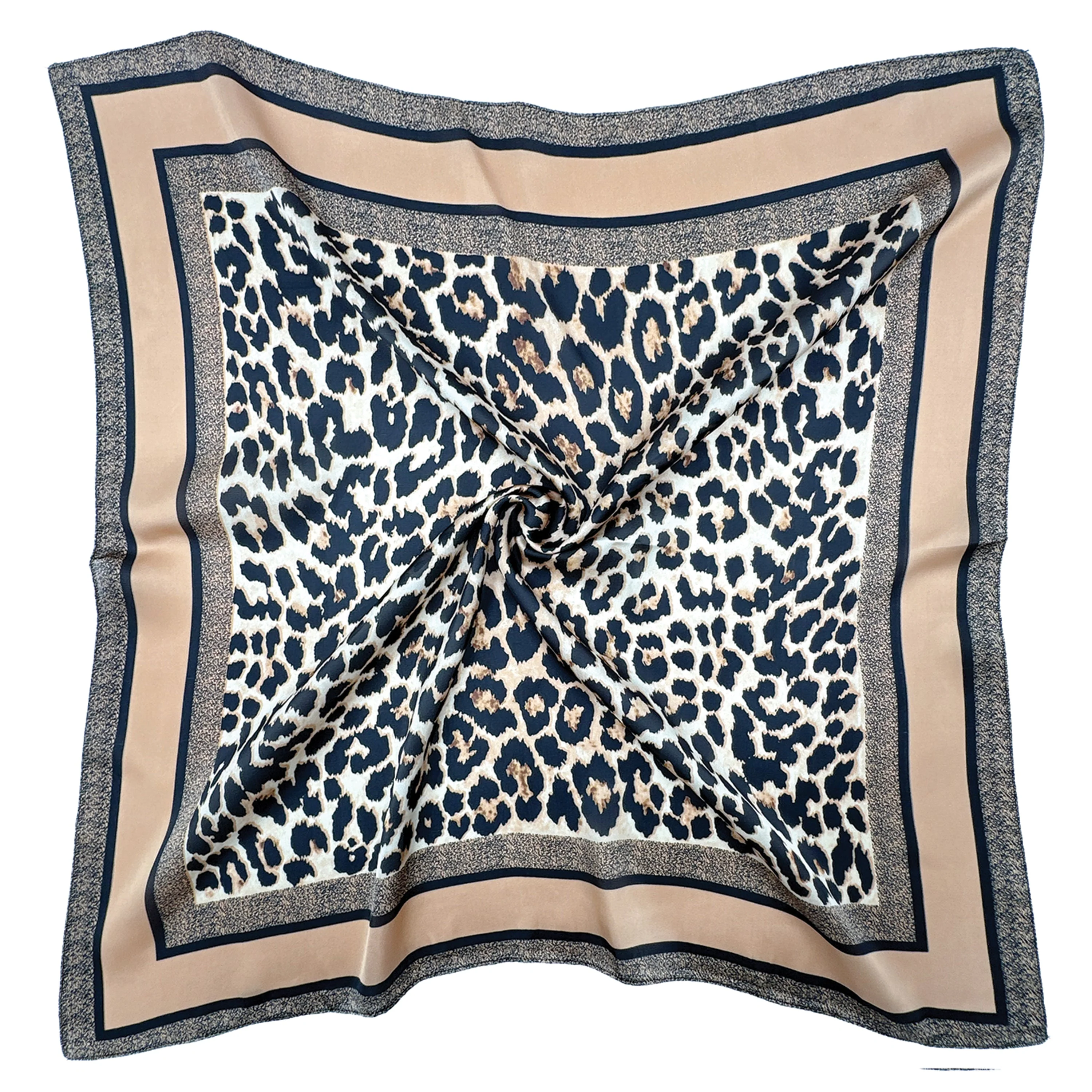 Leopard Print Square Scarf - Image 2