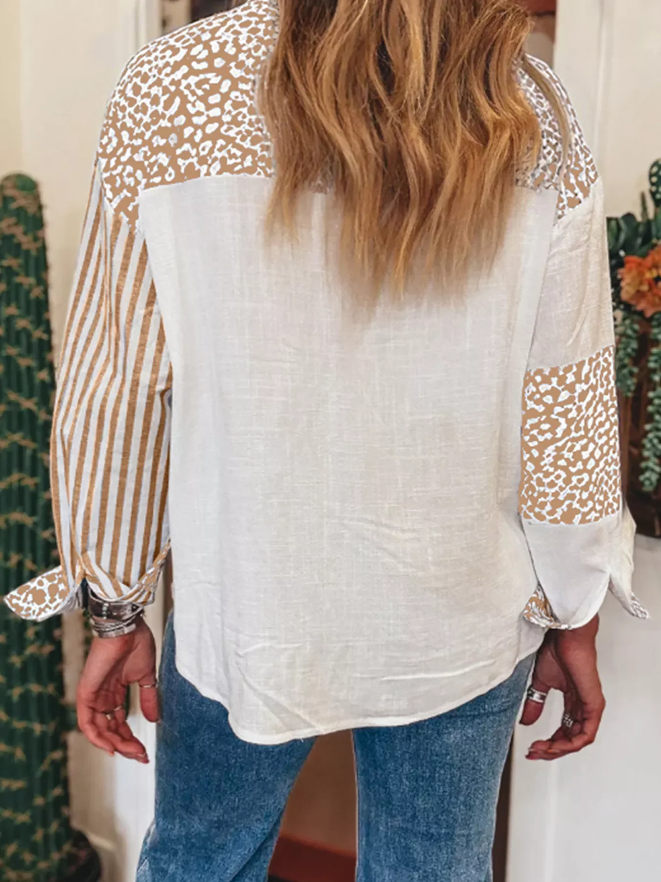 Leopard Striped Western Casual Shirt - Image 5