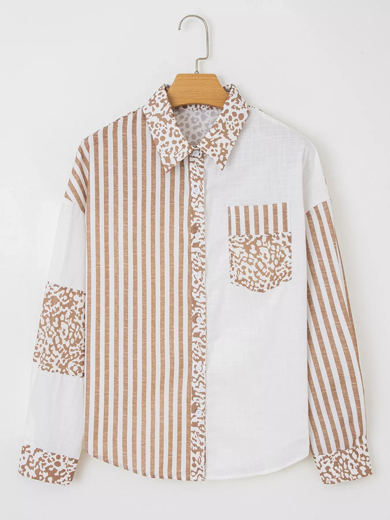 Leopard Striped Western Casual Shirt - Image 6