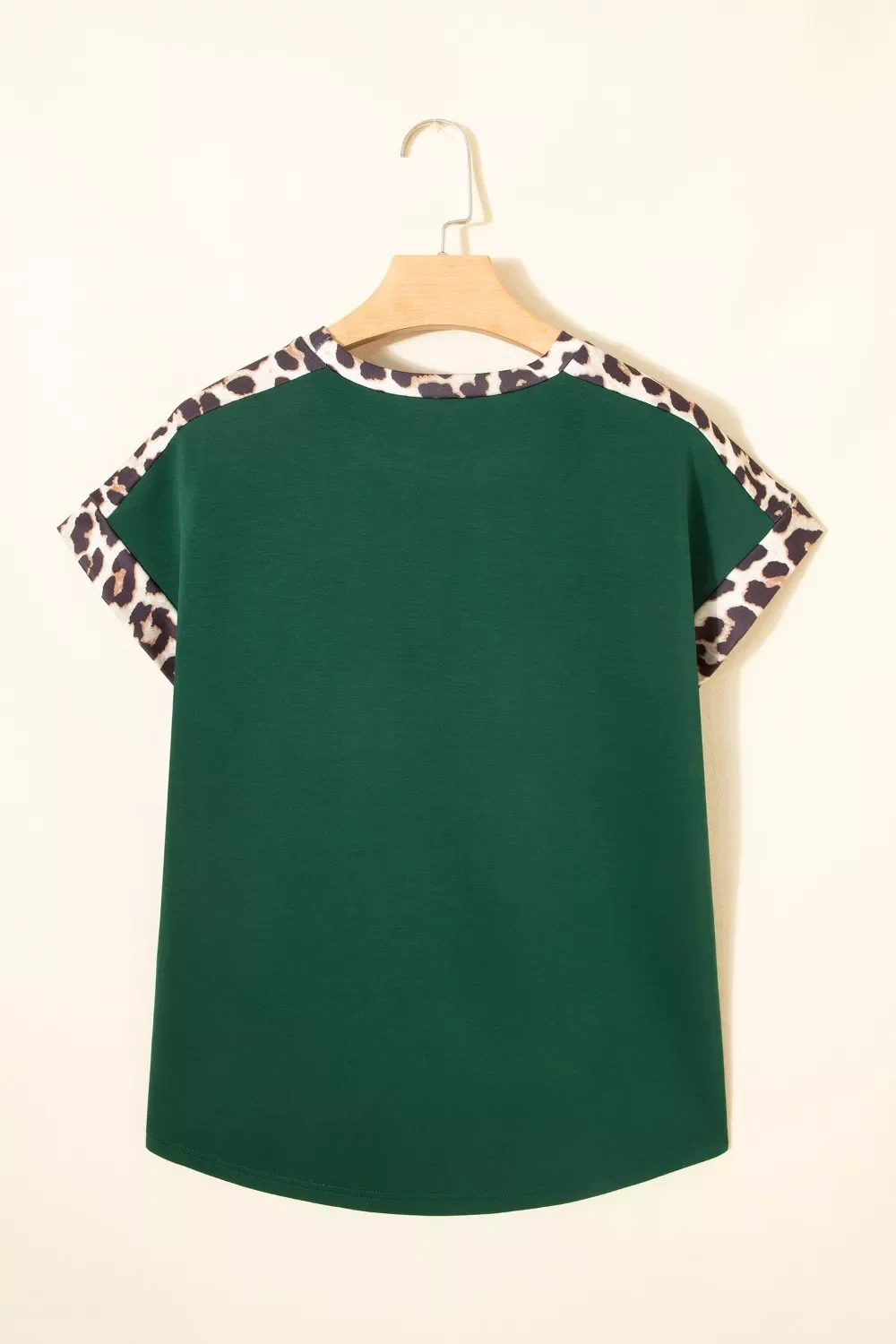Leopard Trim Short Sleeve Relaxed Fit T-Shirt - Image 6