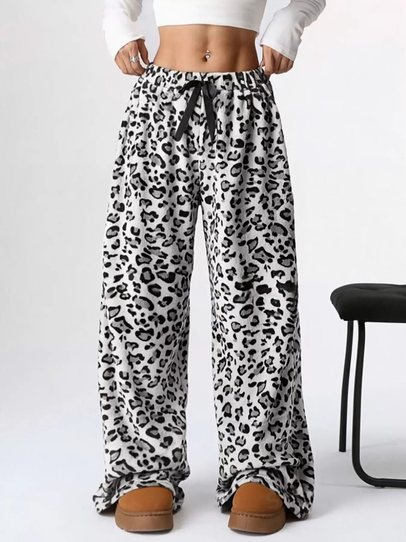 Leopard Wide Leg Pants - Image 10