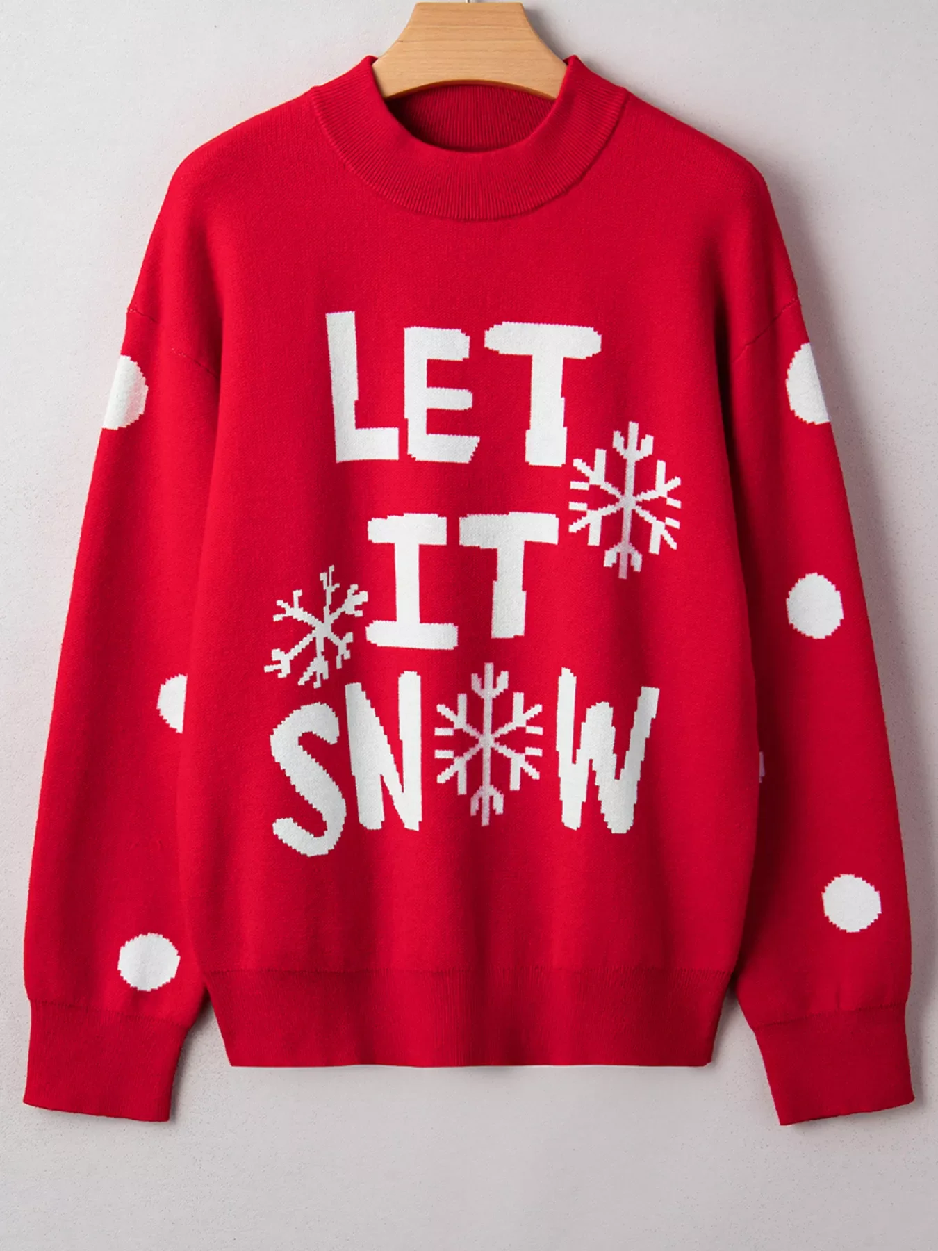 LET IT SNOW Christmas Loose Sweater - Image 2