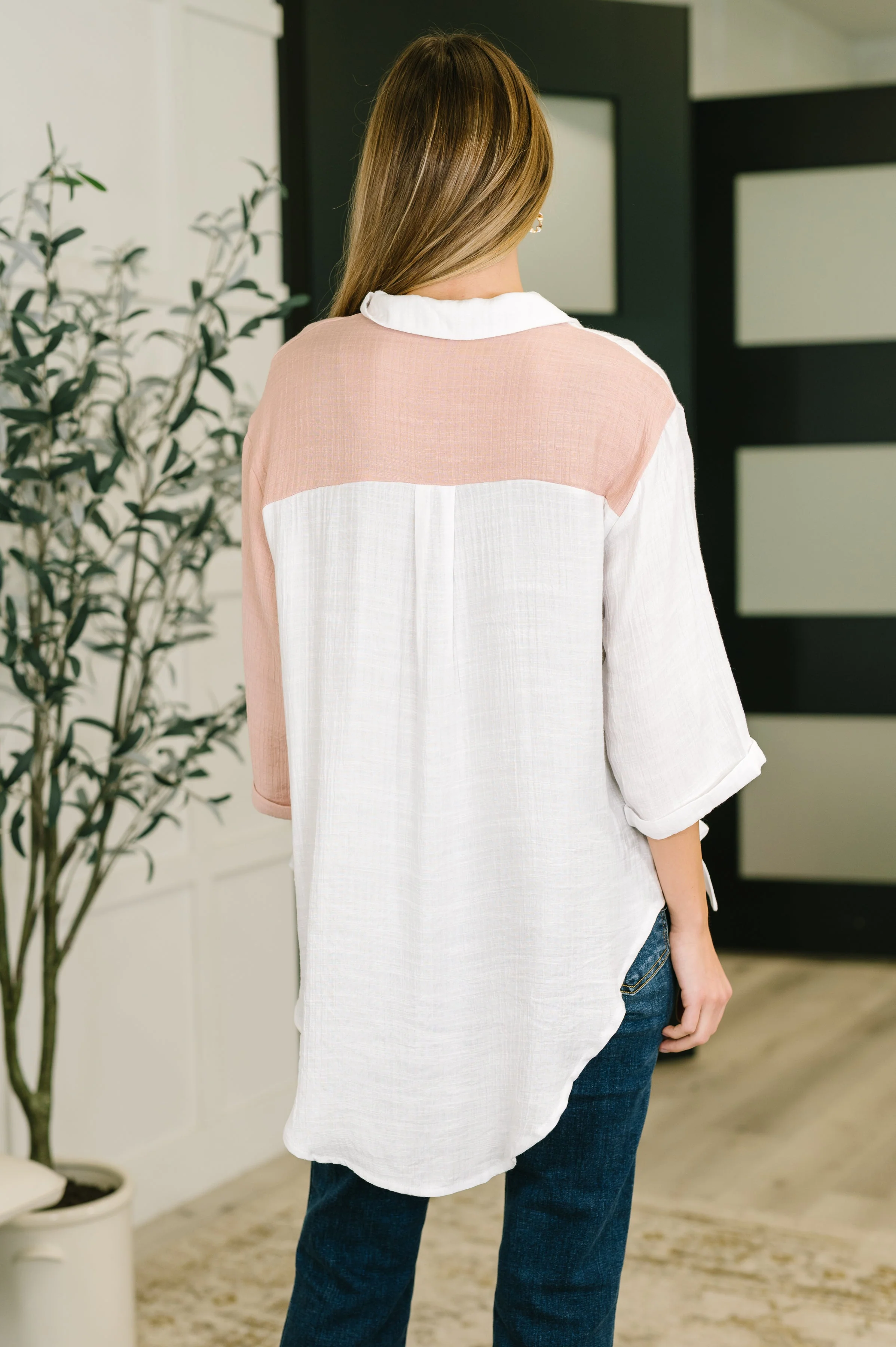 Like You Do Dual Toned Button Down - Image 5