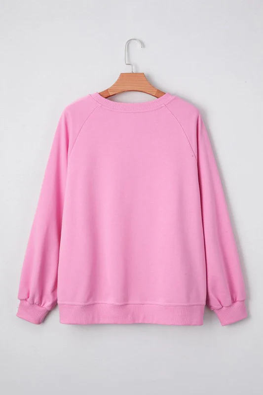 Lilah Lace Patched Raglan Sleeve Loose Fit Sweatsh - Image 22
