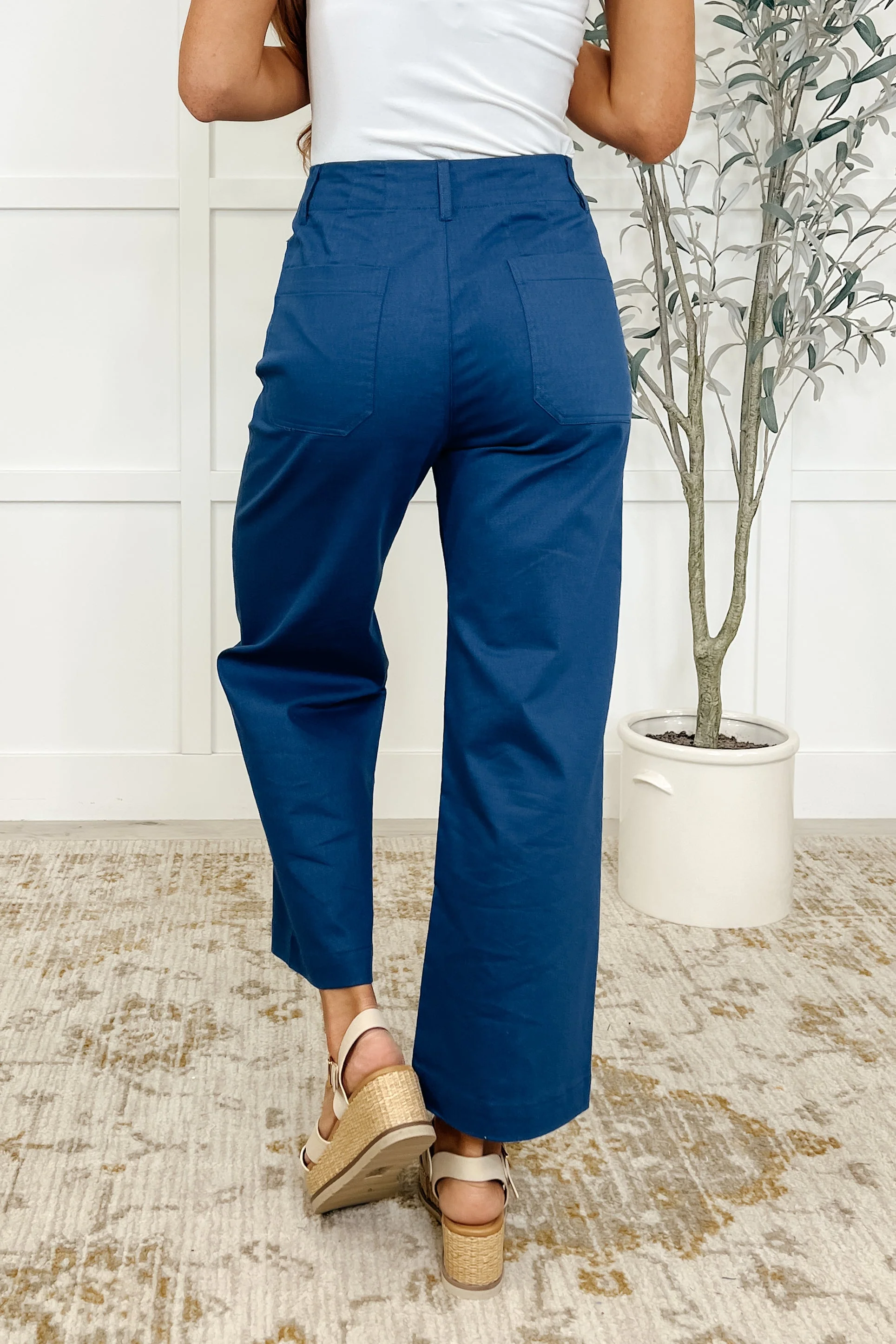 Little Strolls Straight Leg Trousers in Royal Blue - Image 6