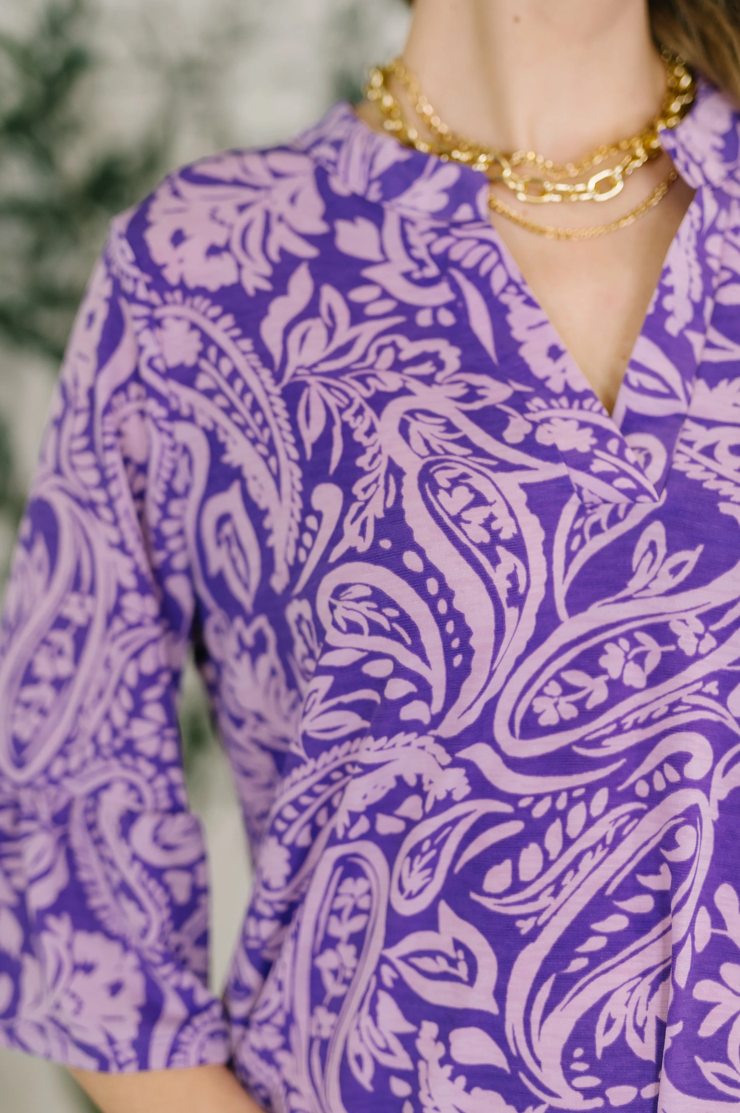 Lizzy Sunday Dress in Purple Paisley- 3/3/2026 NEW - Image 2