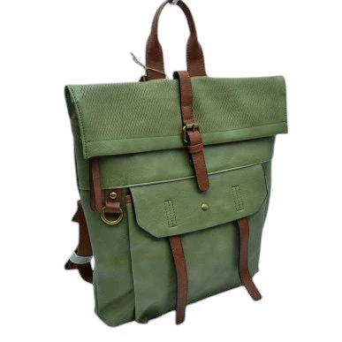 Long Lasting Vintage Leather Backpack Laptop Messenger Bag - Image 12