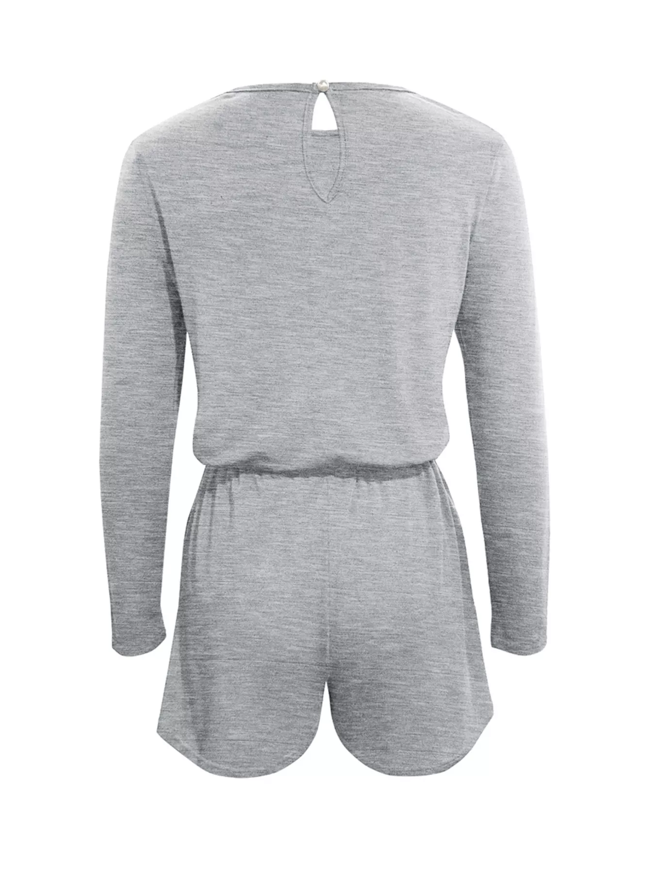 Long Sleeve Drawstring Romper - Image 10
