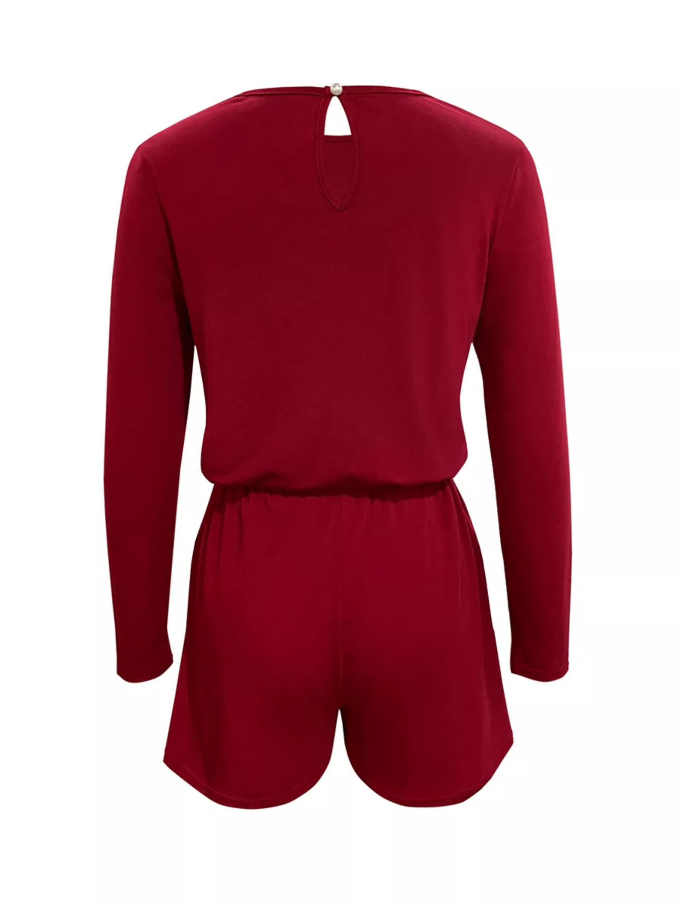 Long Sleeve Drawstring Romper - Image 5