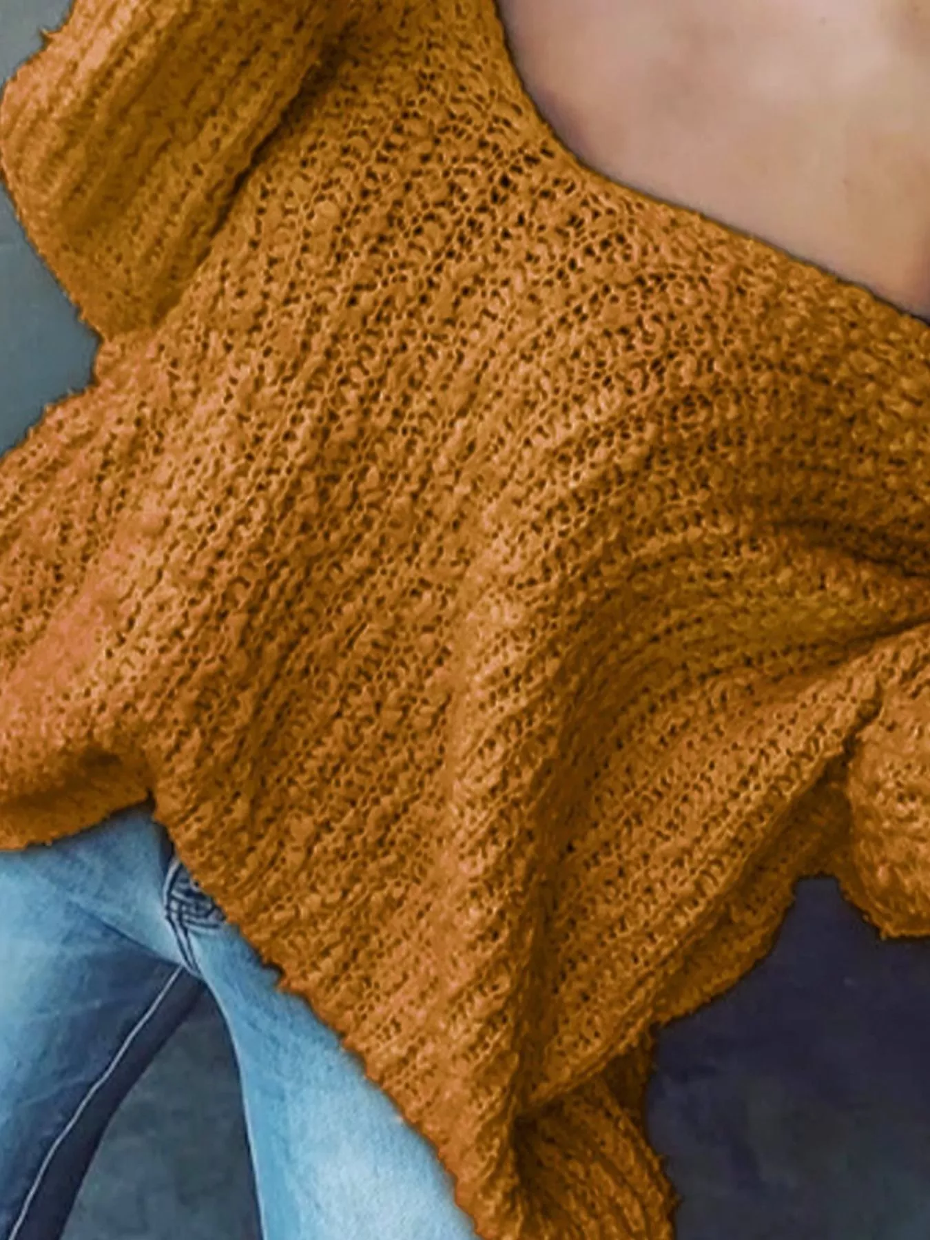 Loose Fit Long Sleeve Sweater - Image 21
