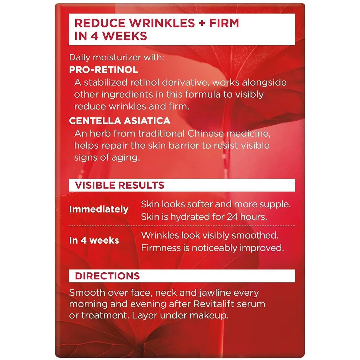 L'Oréal Paris Revitalift Anti-Wrinkle and Firming Face and Neck Moisturizer, Pro Retinol 1.7 oz - Image 3