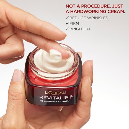 Loreal Paris revitaliftface creamfacereduce wrinkles, firm and brighten skincreambottlehyaluronic acid and vitamin cfragrance free - Image 6