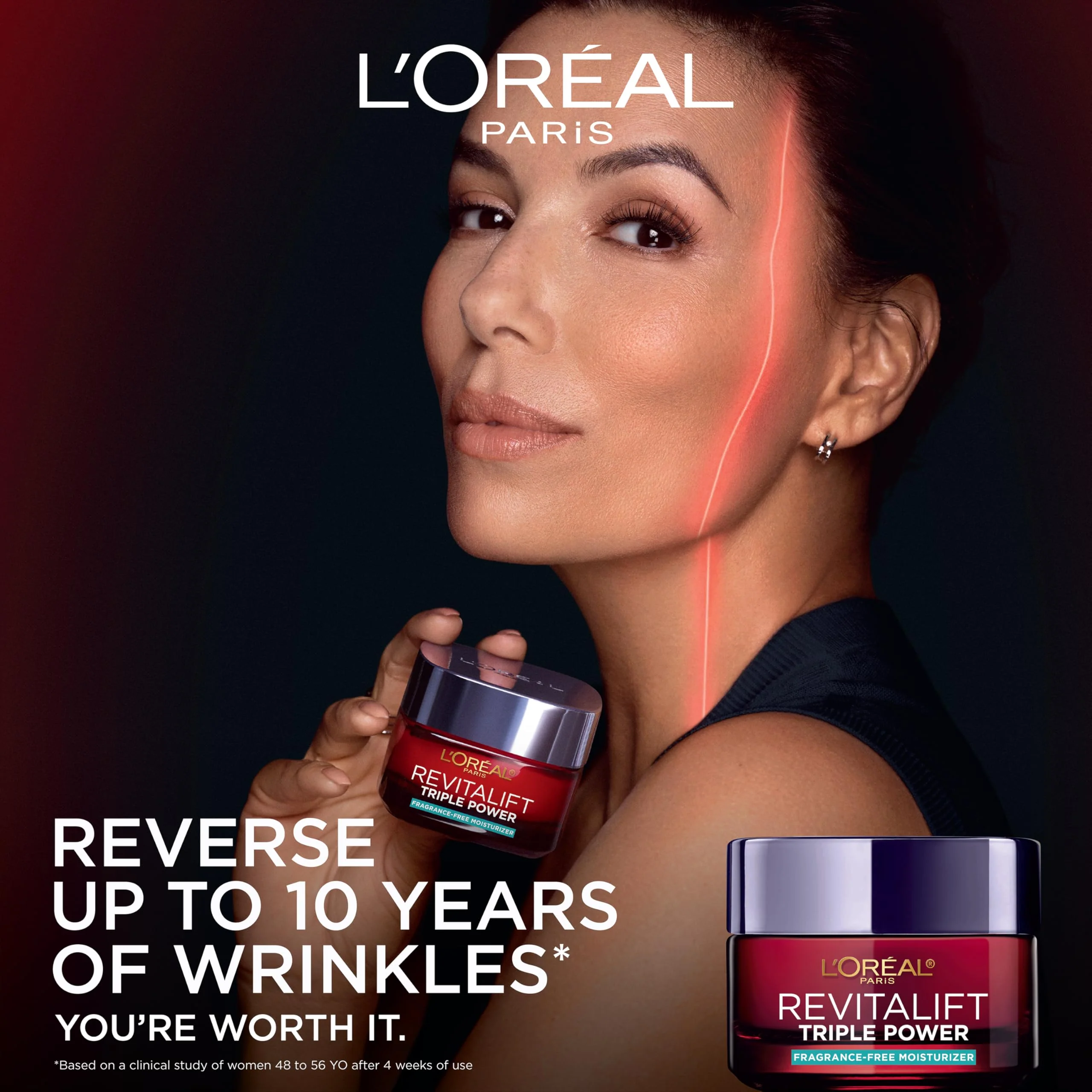 Loreal Paris revitaliftface creamfacereduce wrinkles, firm and brighten skincreambottlehyaluronic acid and vitamin cfragrance free - Image 9