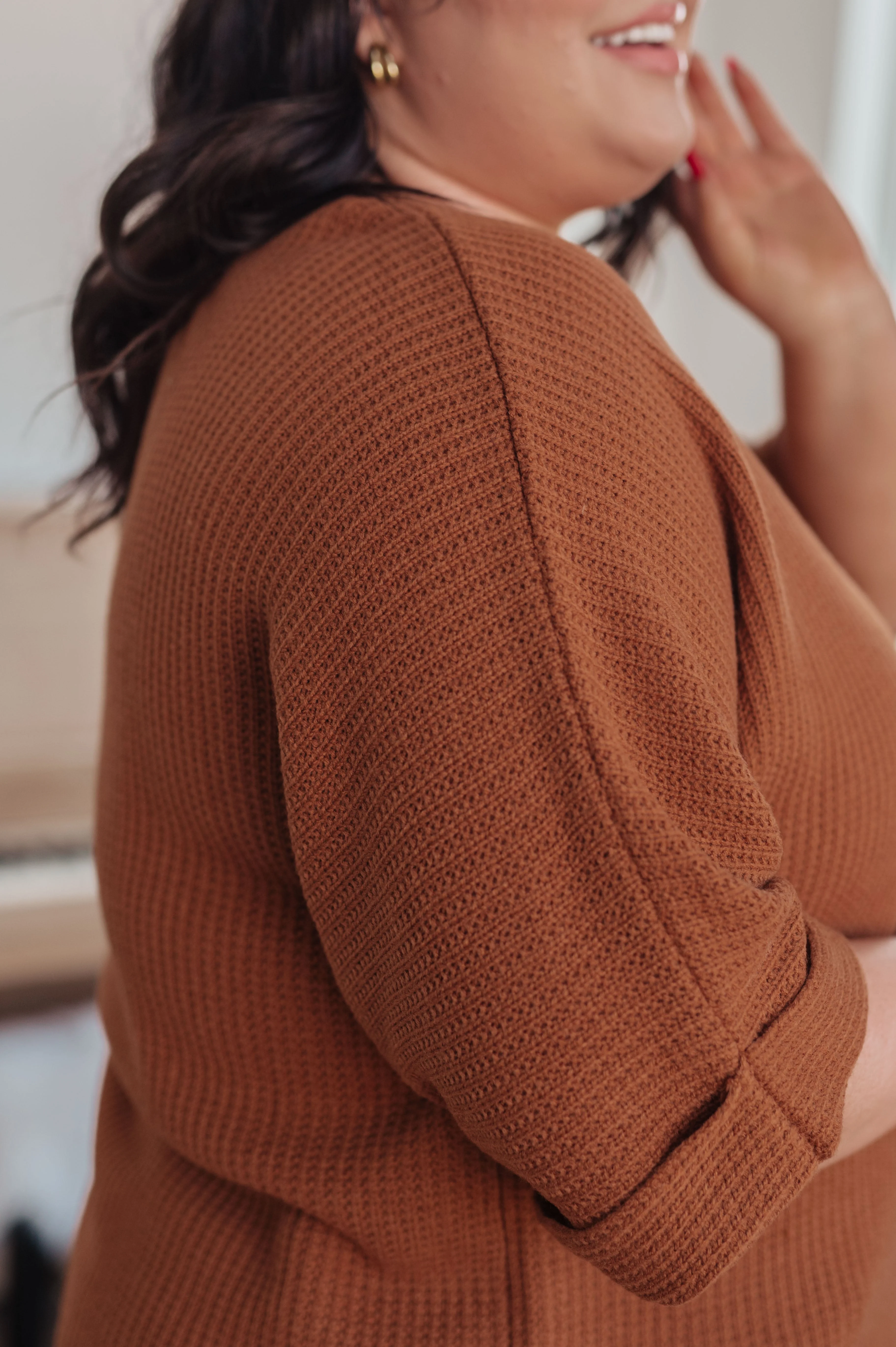Lotta Love Knitted Sweater Top in Rust - Image 11