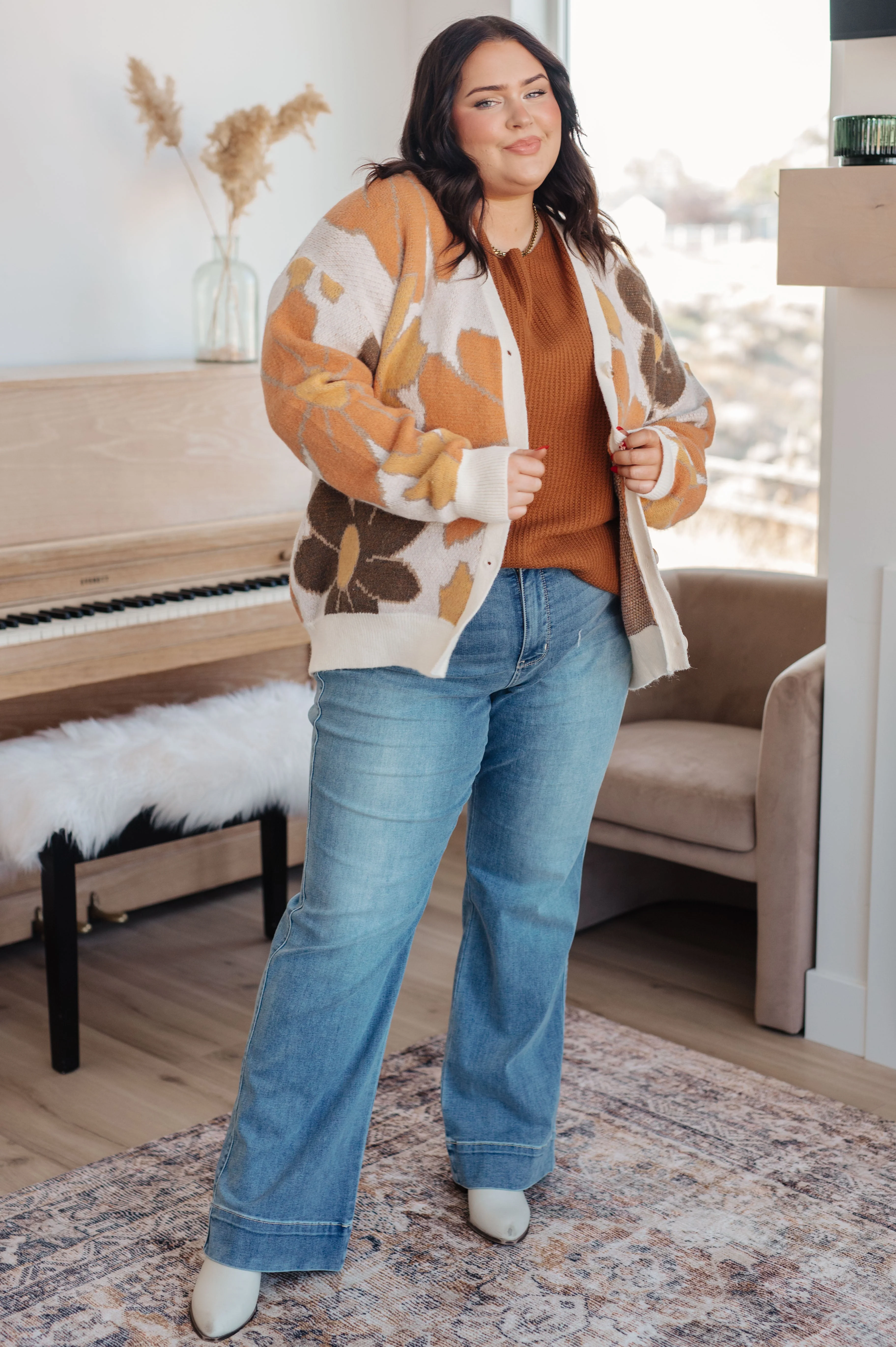 Lotta Love Knitted Sweater Top in Rust - Image 5