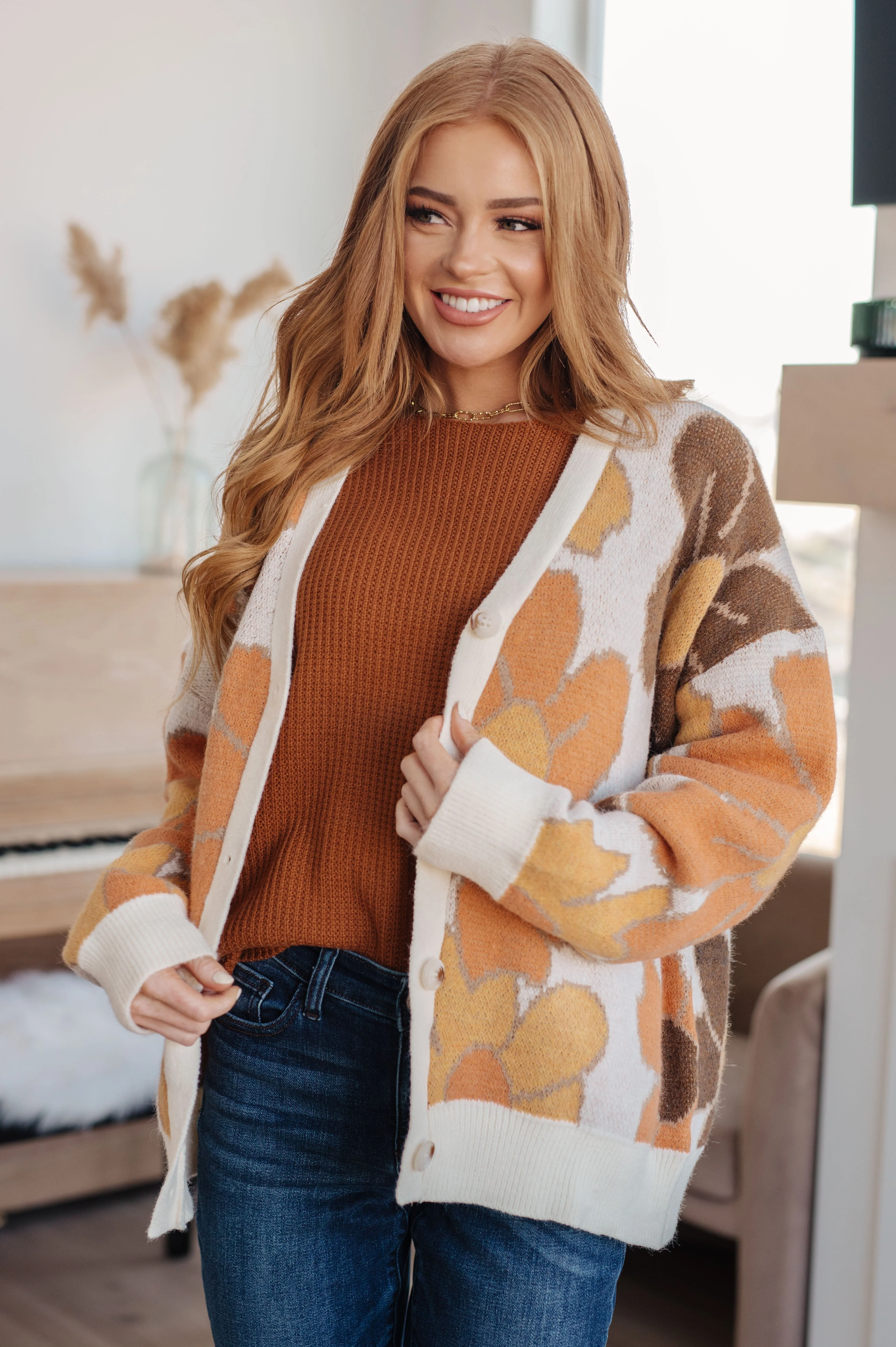 Lotta Love Knitted Sweater Top in Rust - Image 6