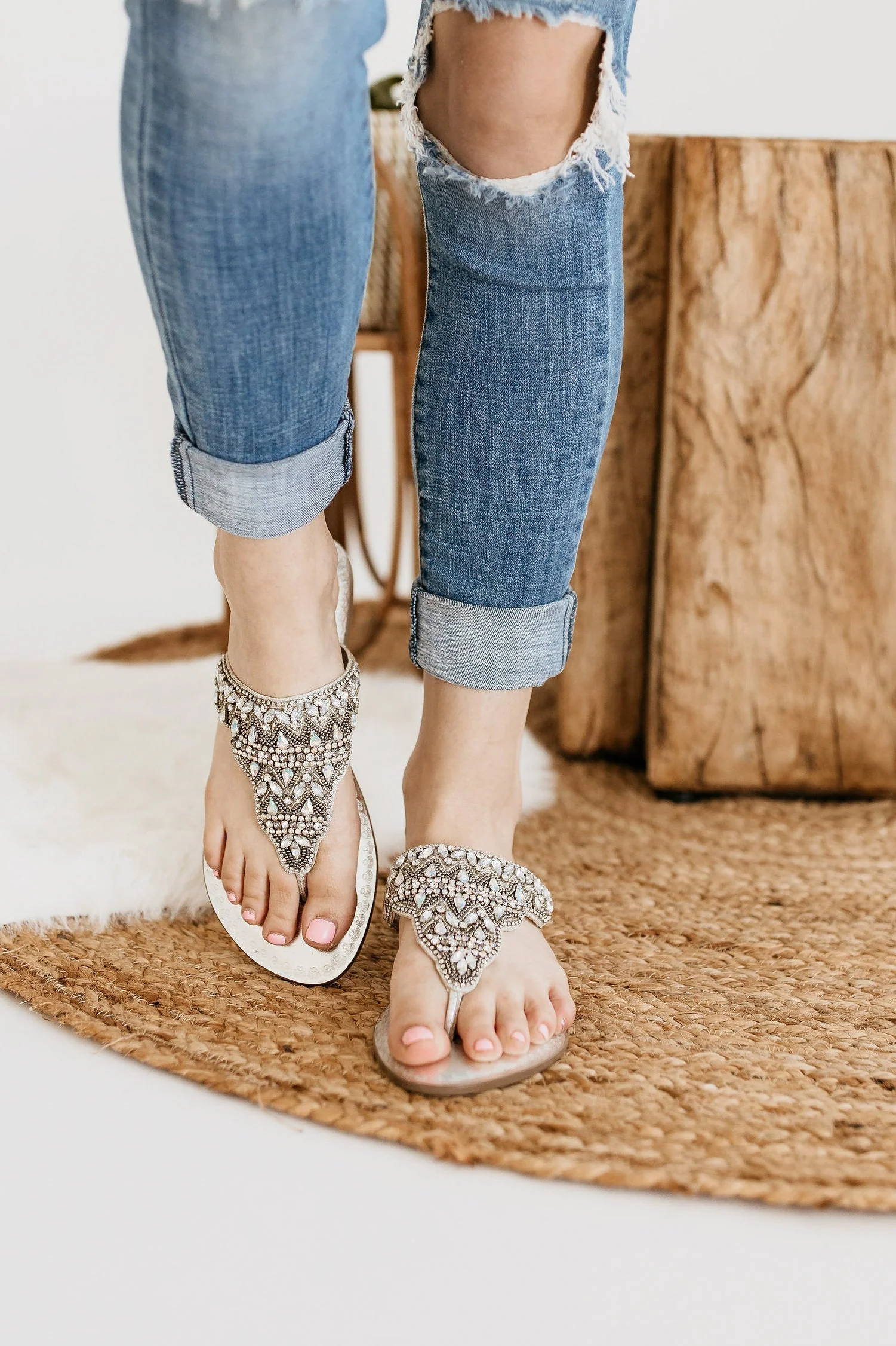 Loving U Sandals in Silver - Image 5