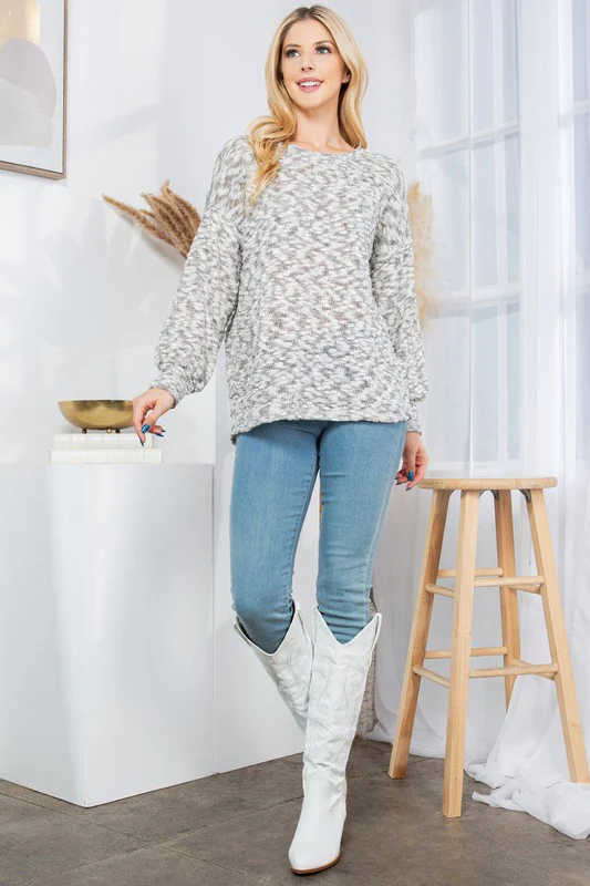 Low Gage Knit Pullover Sweater - Image 3