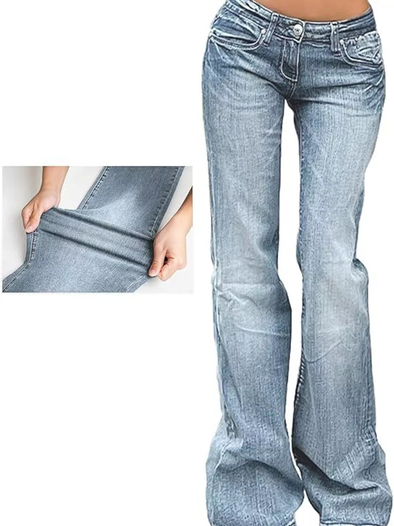 Low Rise Flare Jeans - Image 3