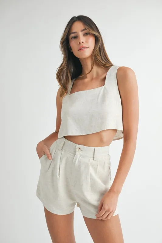 MABLE Sleeveless Crop Top and Shorts Set - Image 2