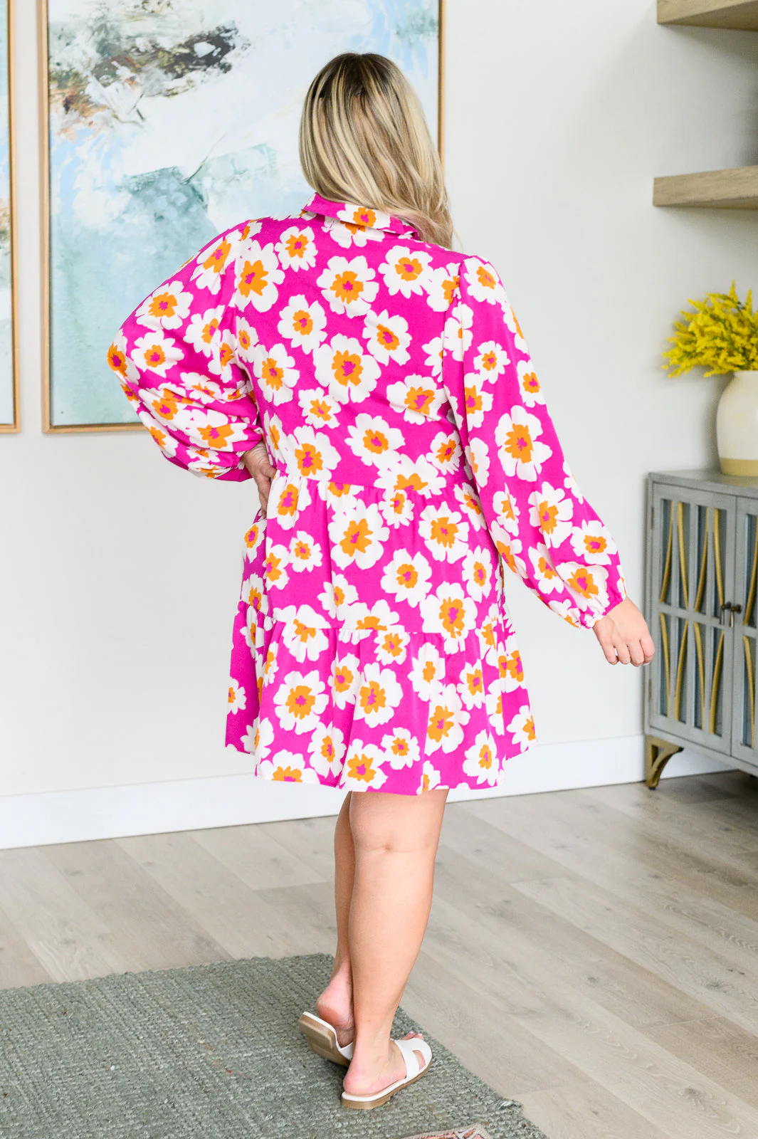 Magnificently Mod Floral Shirt Dress - Image 6