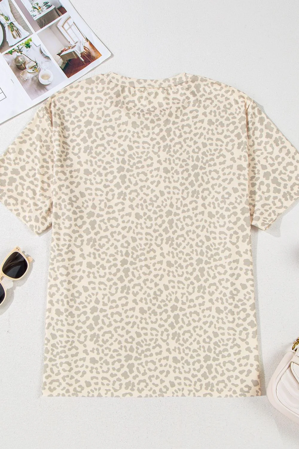 MAMA Letter Graphic Leopard Round Neck T-Shirt - Image 5