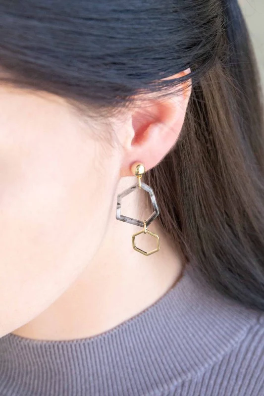 Marble Drop Earrings - Image 2