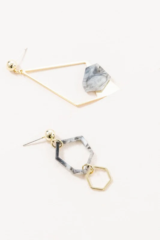 Marble Drop Earrings - Image 4