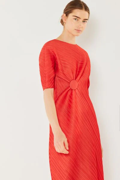 Marina West Swim Pleated Dolman Sleeve Dress - Image 11