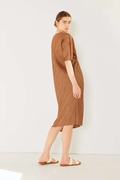 Marina West Swim Pleated Dolman Sleeve Dress - Image 3