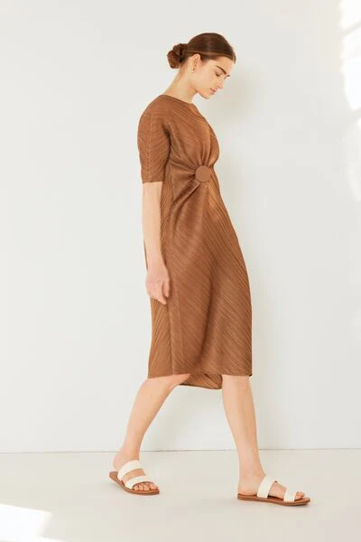 Marina West Swim Pleated Dolman Sleeve Dress - Image 4