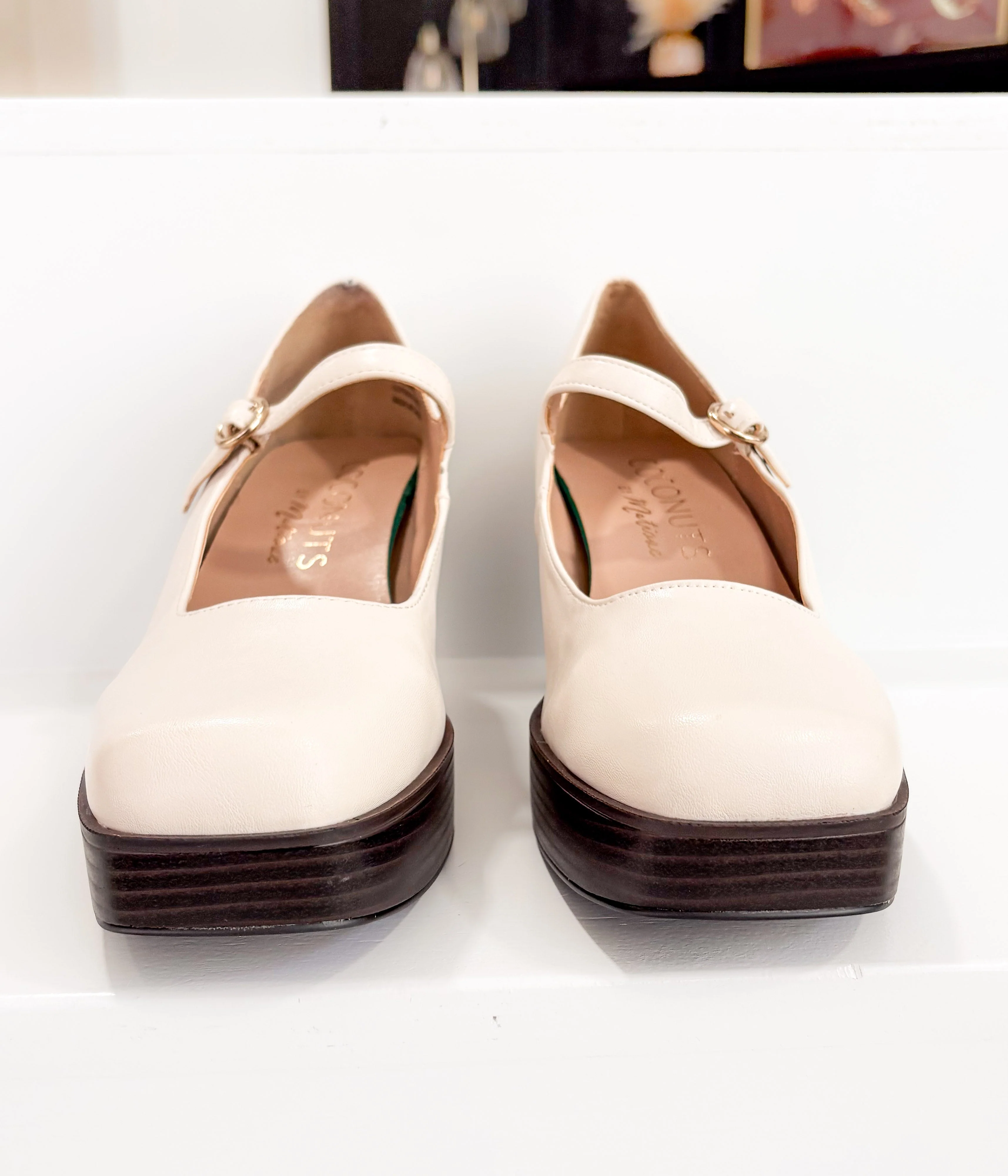Matilda Platform Heel in Bone - Image 10