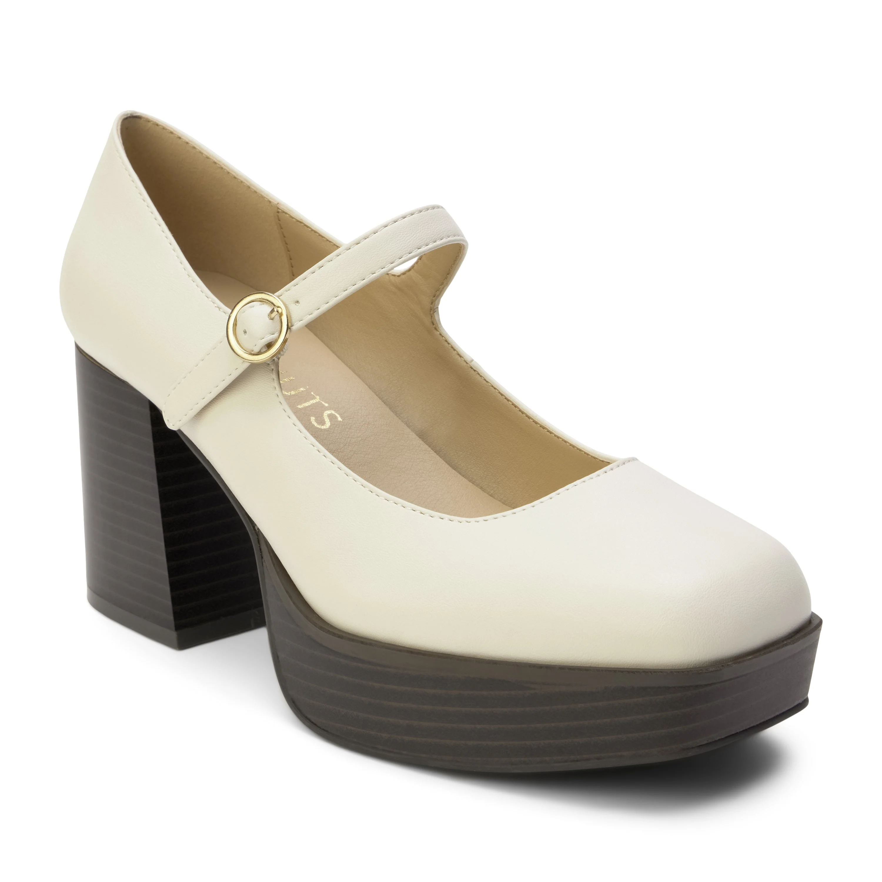 Matilda Platform Heel in Bone - Image 4