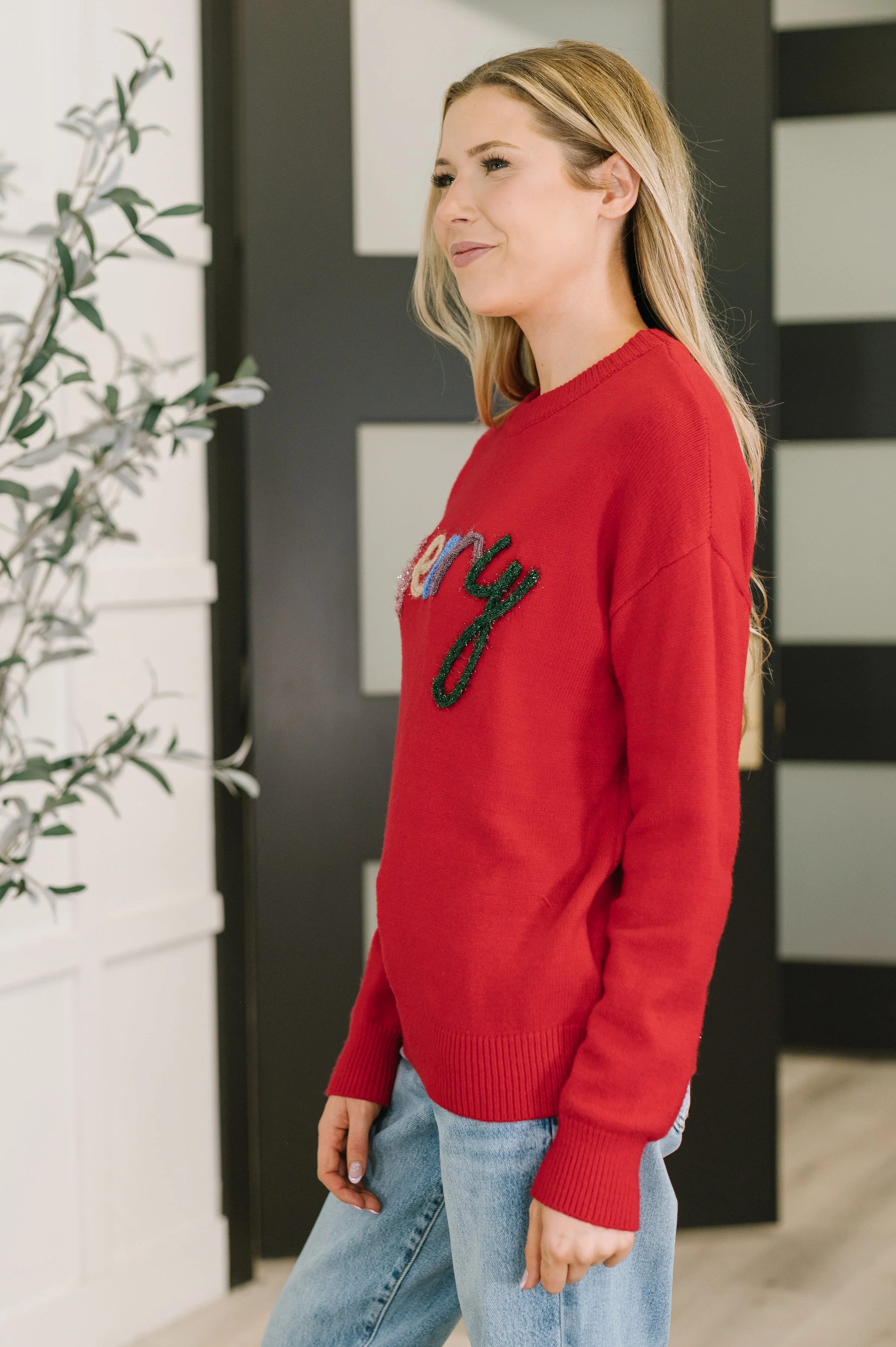 Merry Applique Drop Shoulder Pullover - Image 4