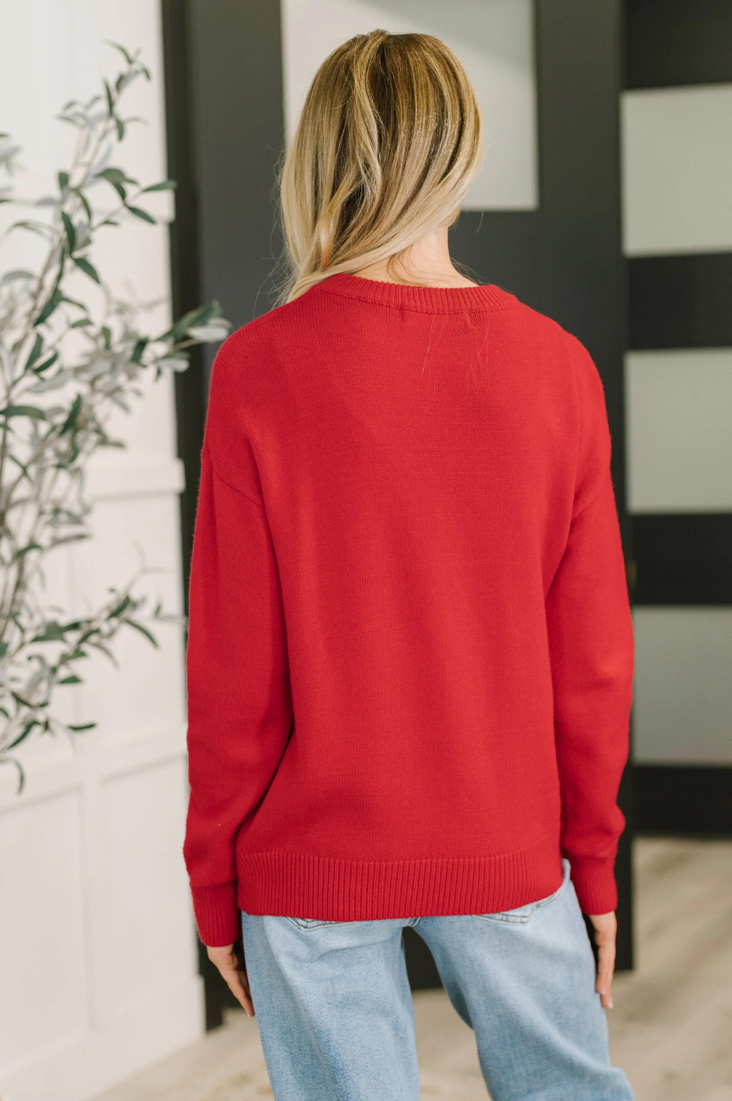 Merry Applique Drop Shoulder Pullover - Image 5