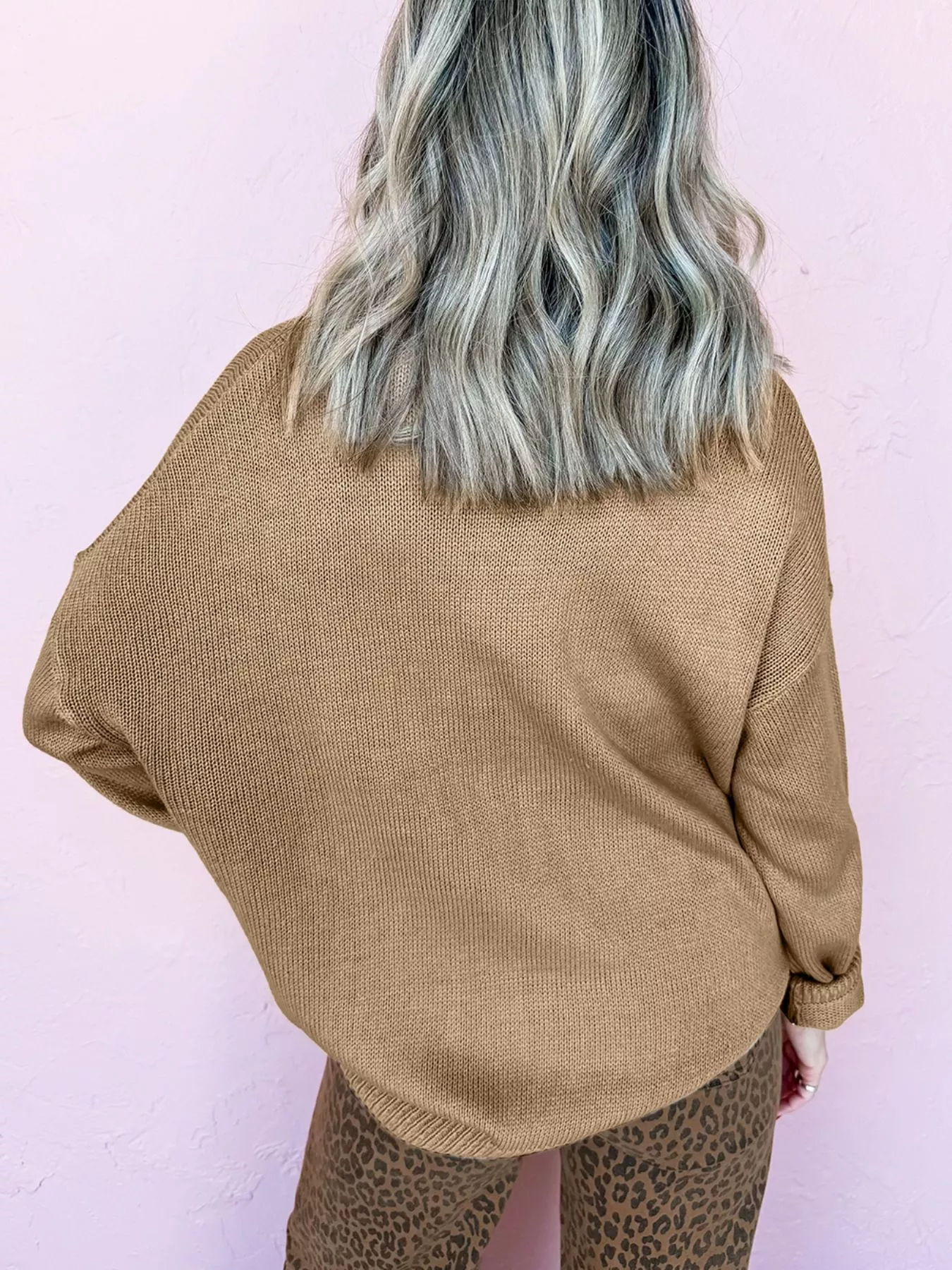 Merry Colorful Dot Detail Christmas Dolman Sweater - Image 4