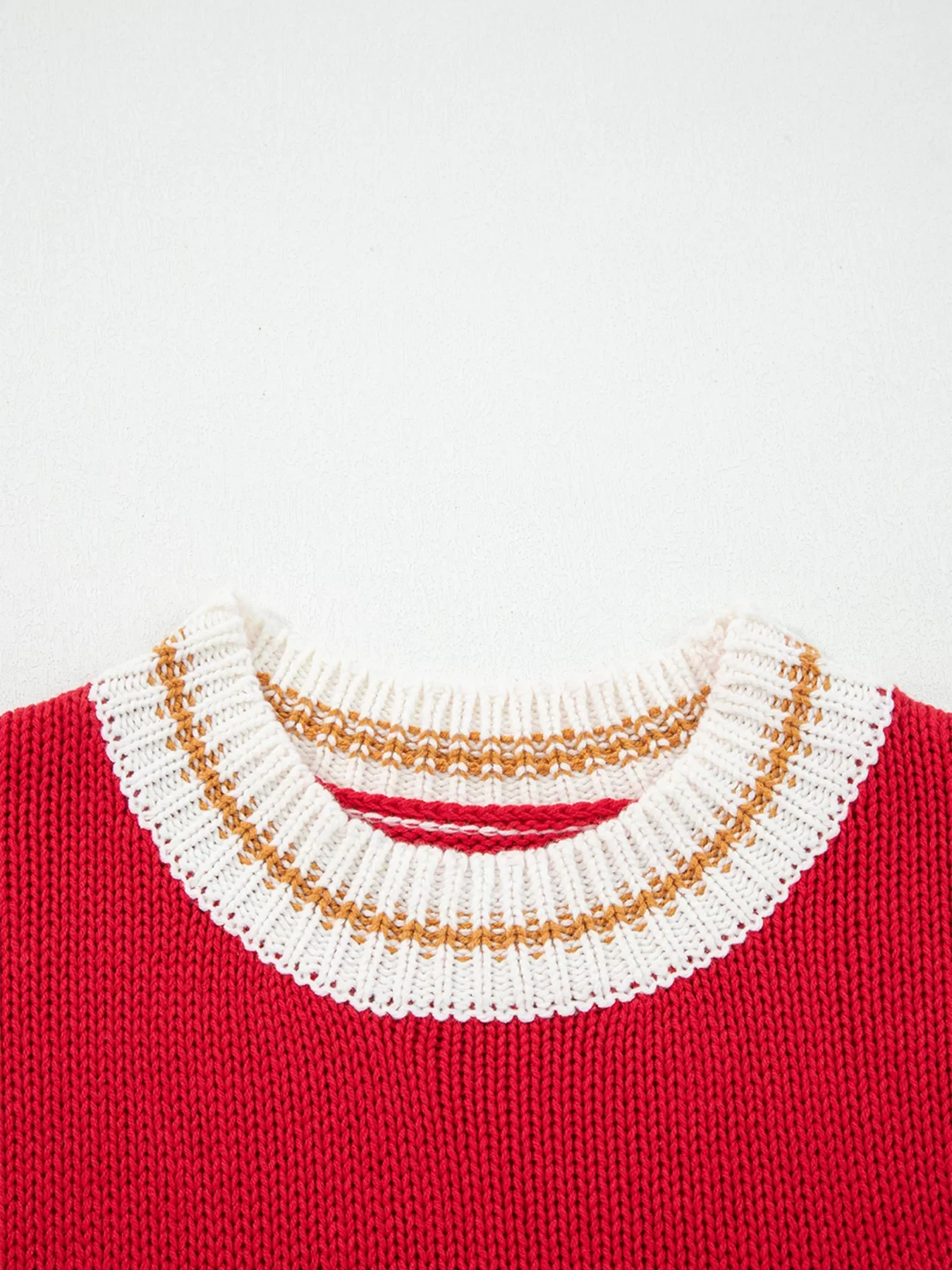 MERRY Contrast Edge Drop Shoulder Christmas Sweater - Image 8