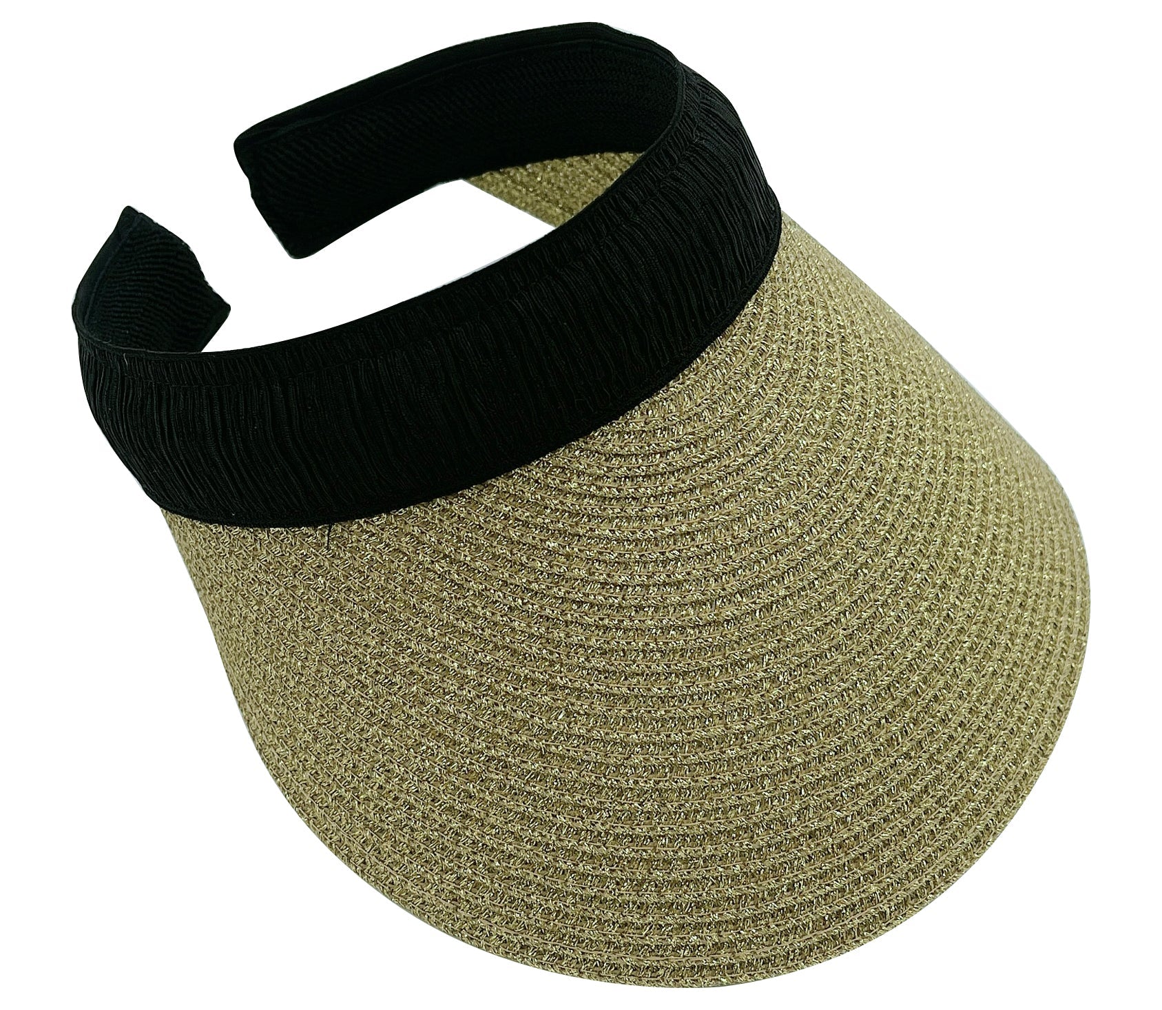 Metallic Straw Sun Visor - Image 5