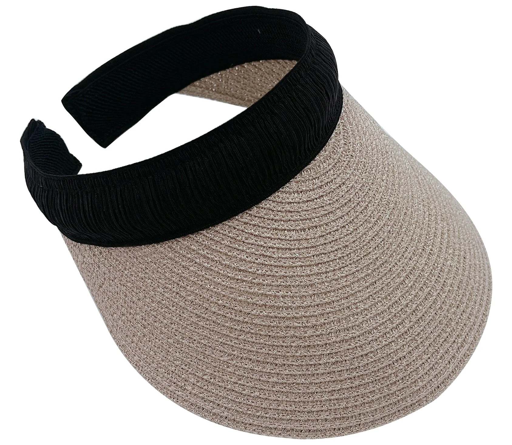 Metallic Straw Sun Visor - Image 6