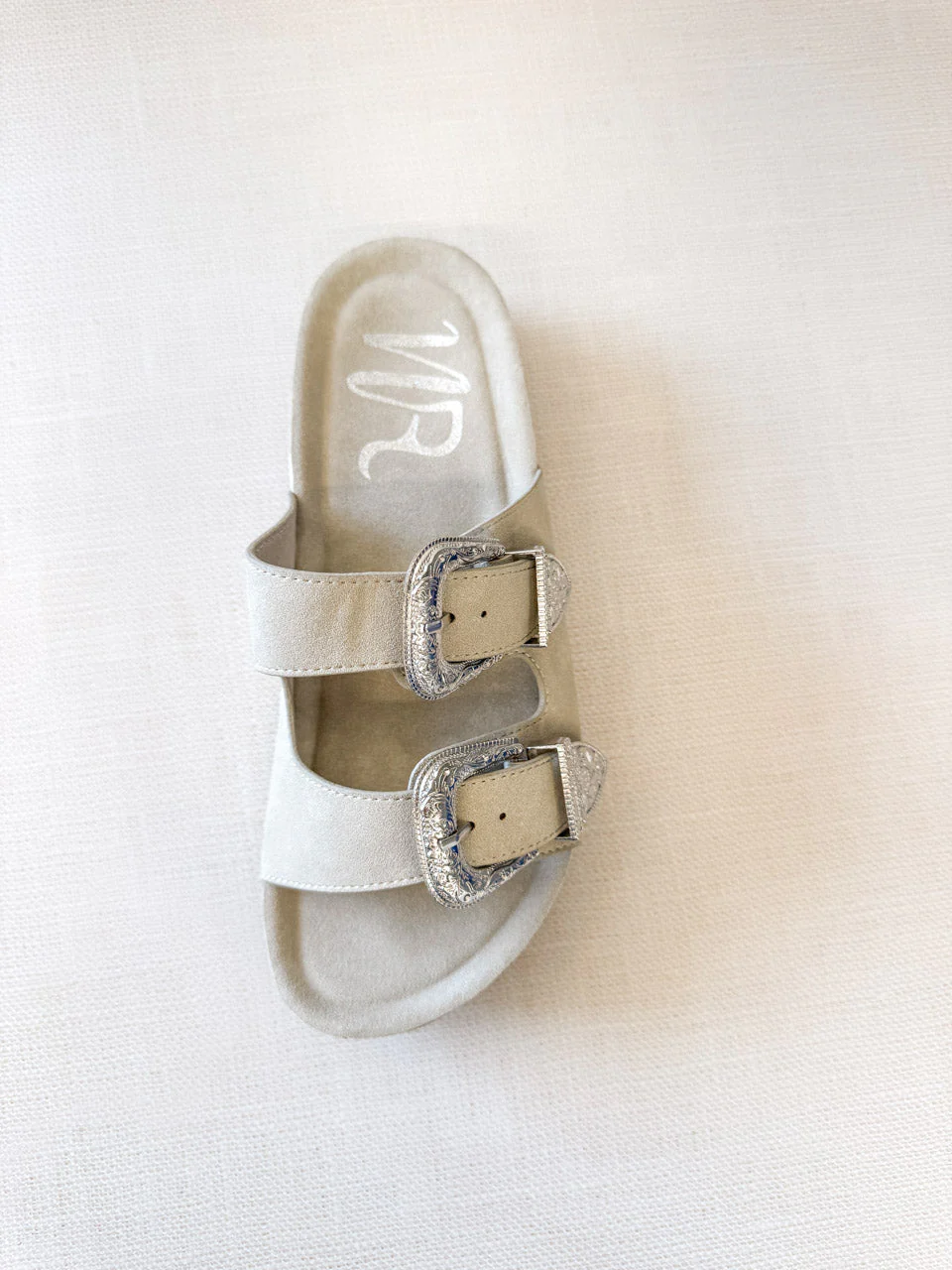 Mickie Western Slides in Cream - Image 7